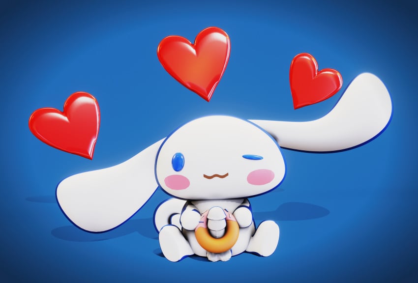 1boy 3d 3d_(artwork) alone balls canine cinnalikely cinnamon_(cinnamoroll) cinnamoroll cinnamoroll_(series) domestic_dog donut food food_penetration food_play humanoid_penis male male_only mammal penis sanrio self_upload solo solo_male tagme