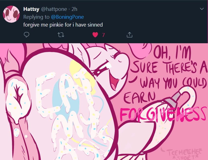 anus body_writing dialogue equid equine female feral friendship_is_magic hi_res mammal my_little_pony pinkie_pie_(mlp) poneboning puffy_anus pussy text