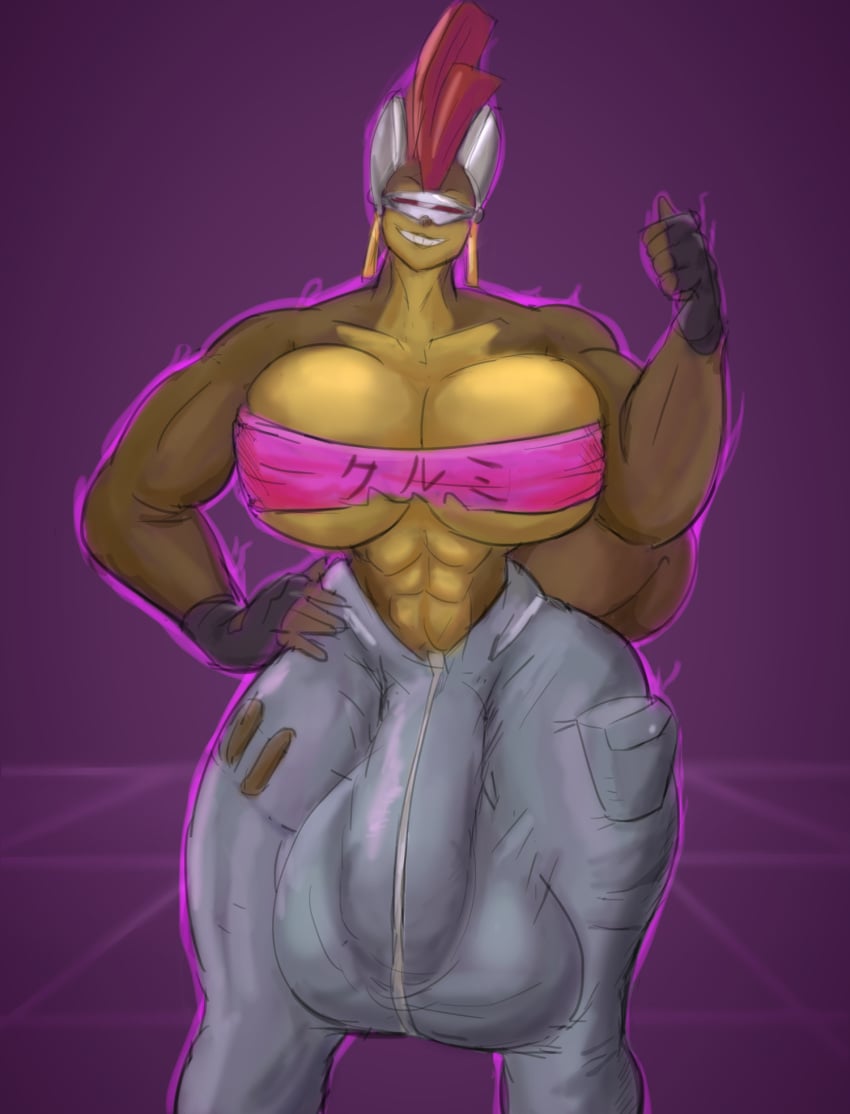 1futa anthro big_breasts big_penis biskblizk breasts bulge clothing futa_only futanari hi_res hyper intersex muscular penis solo thick_tail