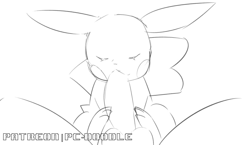 1boy 1girls 3_toes animated closed_eyes erection feet fellatio female feral feral_only foot_fetish footjob furry_tail humanoid_penis knot larger_male male monochrome nintendo oral oral_penetration patreon paws pc-doodle penetration penis pikachu pokémon_(species) pokemon pokemon_rgby simple_background size_difference sketch smaller_female solo_focus toes video_games white_background