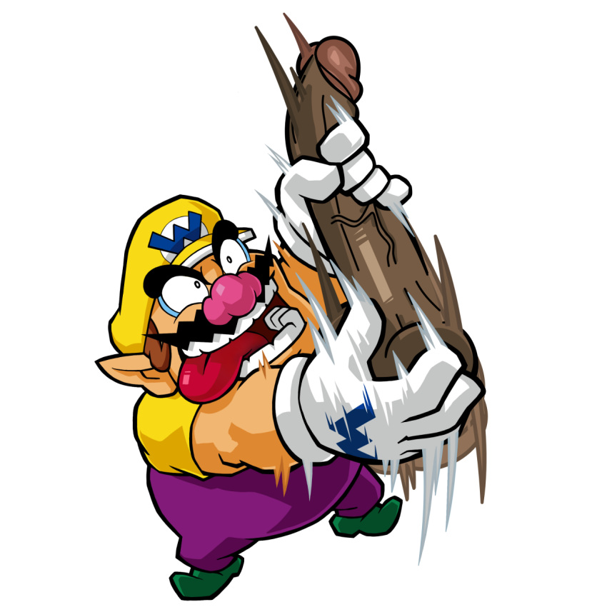 balls big_penis boner dark-skinned_male erection gay handjob long_penis male male/male male_only mario_(series) nintendo penis tongue tongue_out wario wario_land