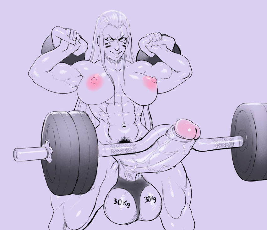 1futa abs biceps big_biceps bodybuilder erection evil_grin extreme_muscles facial_markings flexing flexing_muscles futa_only futanari hanging_balls huge_cock hyper_muscles intersex lifting long_hair monochrome muscles muscular_futanari muscular_thighs navel pubic_tuft retracted_foreskin sawacoe serratus_anterior six_pack sketch smirk straight_hair training veiny_penis weightlifting weights