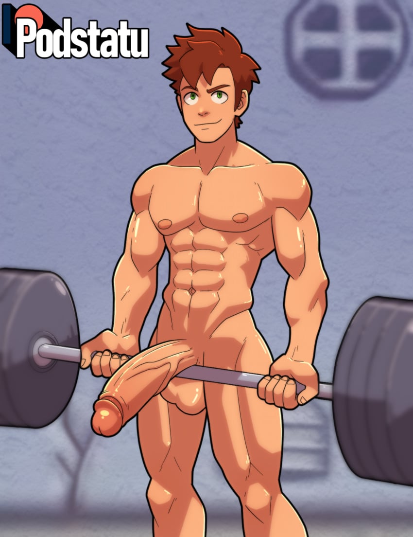 alex_mullner big_penis brown_hair confident dumbbell erection fully_naked fully_nude gameplay_mechanics green_eyes grin gym hard_on heavy_penis lifting looking_at_viewer male male_only muscular muscular_male naked penis podstatu public_exposure public_indecency shameless smiling smiling_at_viewer spa stardew_valley teasing teasing_viewer working_out workout