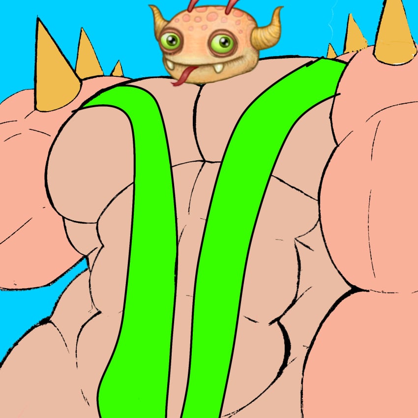 1boy anthro anthro_on_anthro bara biceps buff close_view down_view dragon dragong edited edited_image edited_official_artwork ethereal_island ethereal_monster green_mankini green_thong looking_up male male_only male_thong mankini monster monster_boy muscle muscles muscular muscular_arms muscular_male muscular_male_only my_singing_monsters pecs pecs_focus sexy sky smiling thong tongue tongue_out traced traced_art