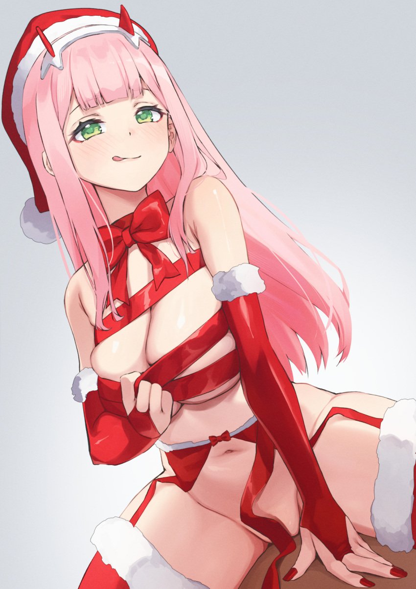 1girls adult adult_female arm_support belly belly_button blunt_bangs blush blush_face blush_lines blushed_face blushing_at_viewer blushing_face blushing_female breasts busty busty_female busty_girl christmas christmas_clothing christmas_hat christmas_headwear christmas_outfit cleavage closed_mouth_smile collarbone darling_in_the_franxx dot_nose fair_skin female female_focus female_only fingernails fingers garter_straps green_eyes green_eyes_female grin groin high_resolution highres horn horns hourglass_figure kangbus knee_socks kneesocks large_breasts lean_body lean_figure legs legwear light-skined_female light-skinned light-skinned_female light_skin light_skin_female light_skinned light_skinned_female long_hair looking_at_viewer mature mature_female midriff nail_polish nails narrow_waist navel overknees pink_eyebrows pink_hair pink_hair_female pussy red_fingernails red_garter_straps red_horn red_horns red_legwear red_nail_polish red_nails red_ribbon red_ribbons red_sleeves red_stockings red_thigh_highs red_thighhighs ribbon ribbons shiny_breasts shiny_hair shiny_shoulders shiny_skin shoulders simple_background sitting sleeves slender_body slender_waist slim_girl slim_waist smile smiley_face smiling smiling_at_viewer smirk smooth_skin solo stockings thick_thighs thigh_highs thighhighs thighs thin_waist tongue tongue_out upper_body v-line white_background wide_hips zero_two_(darling_in_the_franxx)