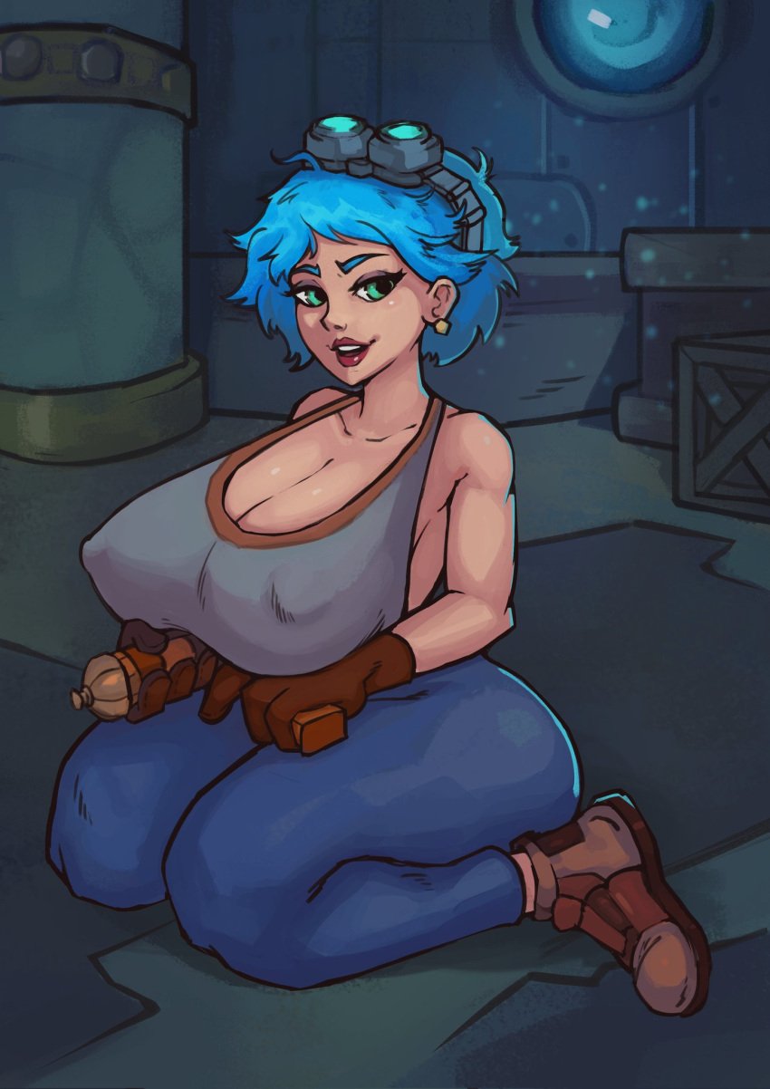 blizzard_entertainment blue_hair duarte_nsfw gnome gnome_(warcraft) gnome_female light-blue_hair light-skinned_female light_blue_hair light_skin pippi_zapswitch warcraft world_of_warcraft