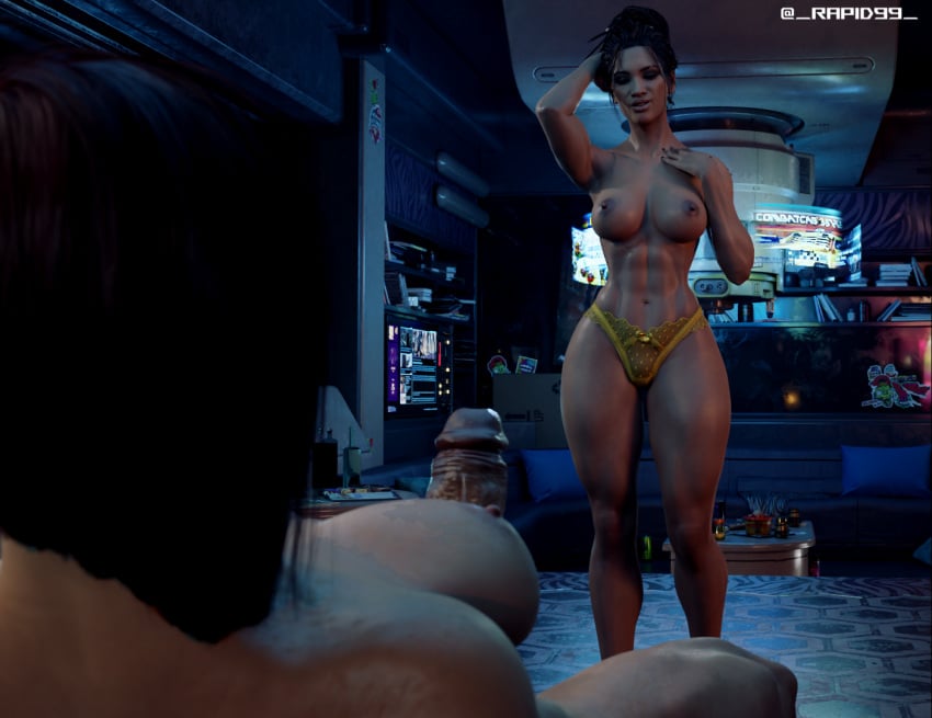 1futa 1girls 3d abs big_ass big_breasts big_penis blender cd_projekt_red cyberpunk_2077 futanari huge_cock muscular panam_palmer rapid99 seductive seductive_pose thick_thighs v_(cyberpunk_2077) valerie_(cyberpunk_2077)