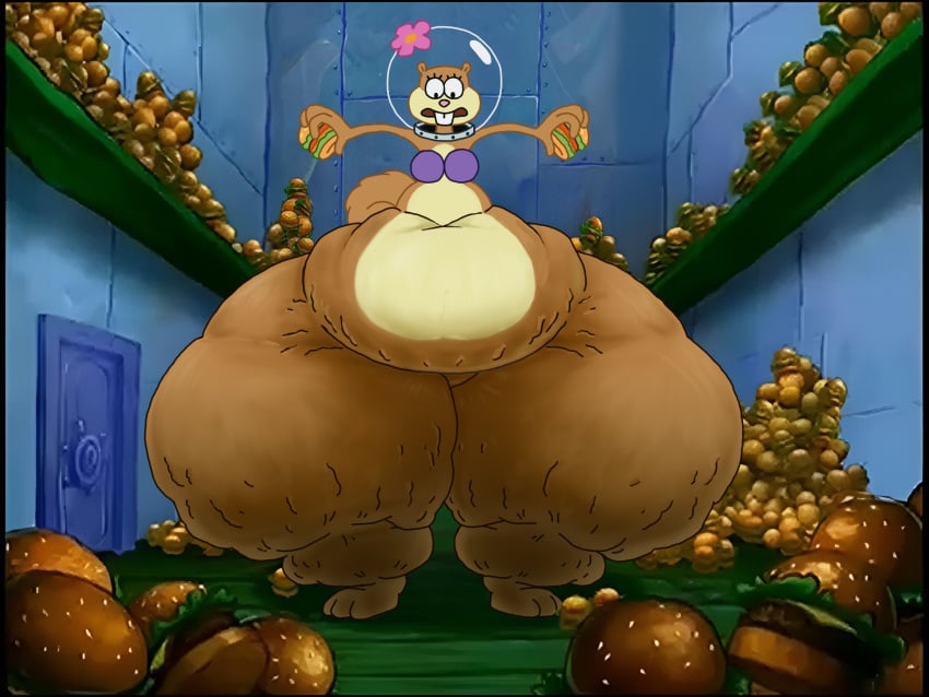 1girls anthro ass belly bikini bottom_heavy bottomless bottomless_female brown_fur buckteeth burger cellulite fat female female_focus female_only flower food furry helmet hips hyper hyper_ass iceberg_body_shape krabby_patty large_ass nickelodeon overweight overweight_female raygo008 rodent rodent_humanoid sandy_cheeks spongebob_squarepants squirrel stomach thick_thighs thighs thunder_thighs weight_gain wide_hips