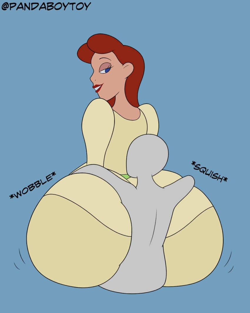 ass_bigger_than_head ass_focus big_ass buttjob clothed disney dry_humping female huge_ass humping hyper_ass looking_back melody_time pandaboytoy sitting sitting_on_another sitting_on_person slue-foot_sue wobbling_ass