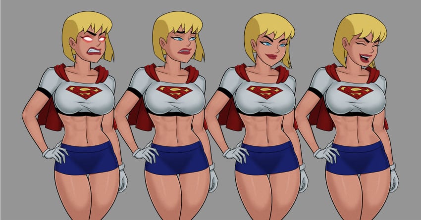 ass biceps big_breasts blonde_hair blue_eyes breasts bubble_butt busty dc dc_comics dcau eyelashes female female_focus female_only fully_clothed galatea hourglass_figure lipstick makeup pinup pose posing revealing_clothes short_hair solo sunsetriders7 tagme tight_clothing wide_hips