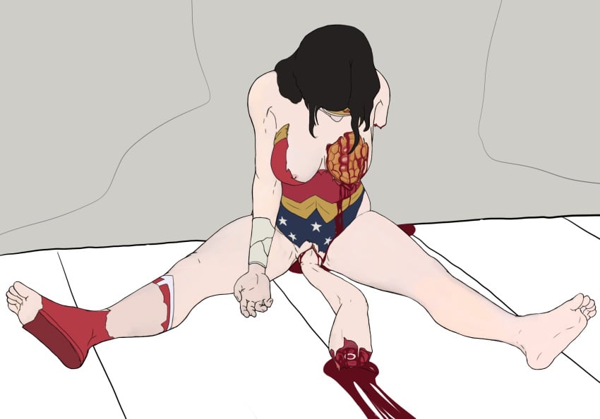 blood breast_mutilation bruise dc_comics dead death defeated dismemberment exposed_breasts female_death genital_mutilation gore guro nude rape ryona severed_limb_insertion torn_clothes wonder_woman wonder_woman_(series)