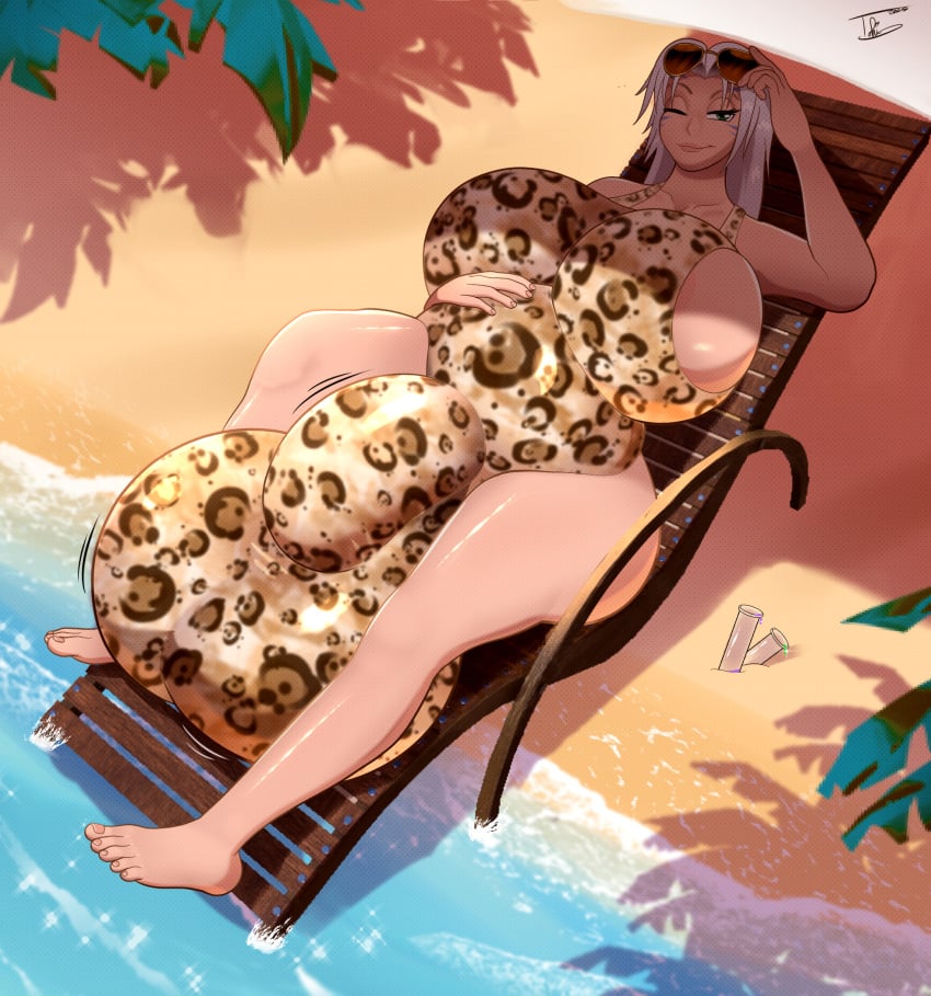 1futa balls big_balls big_breasts big_bulge breasts breasts_bigger_than_head bulge clothed clothing cloud coconut coconut_tree detailed_background elf elf_ears elf_futa fully_clothed futa_only futanari huge_breasts huge_bulge humanoid hyper hyper_balls hyper_breasts hyper_genitalia hyper_penis intersex light-skinned_futa light-skinned_futanari light_skin long_hair looking_at_viewer penis pointy_ears sand sideboob solo standing sun sunglasses sunlight swimsuit tohilewd water white_hair