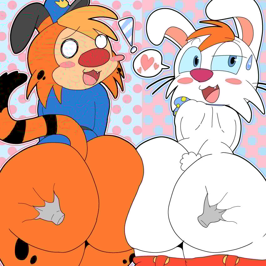 ass ass_dough ass_squeeze ass_to_ass bare_ass bobcat bonkers bonkers_(series) bonkers_d._bobcat crossover feline feliz hand_on_ass hi_res huge_ass leporid rabbit roger_rabbit svenniehoek thick_thighs too_much_to_grab toony who_framed_roger_rabbit wide_hips
