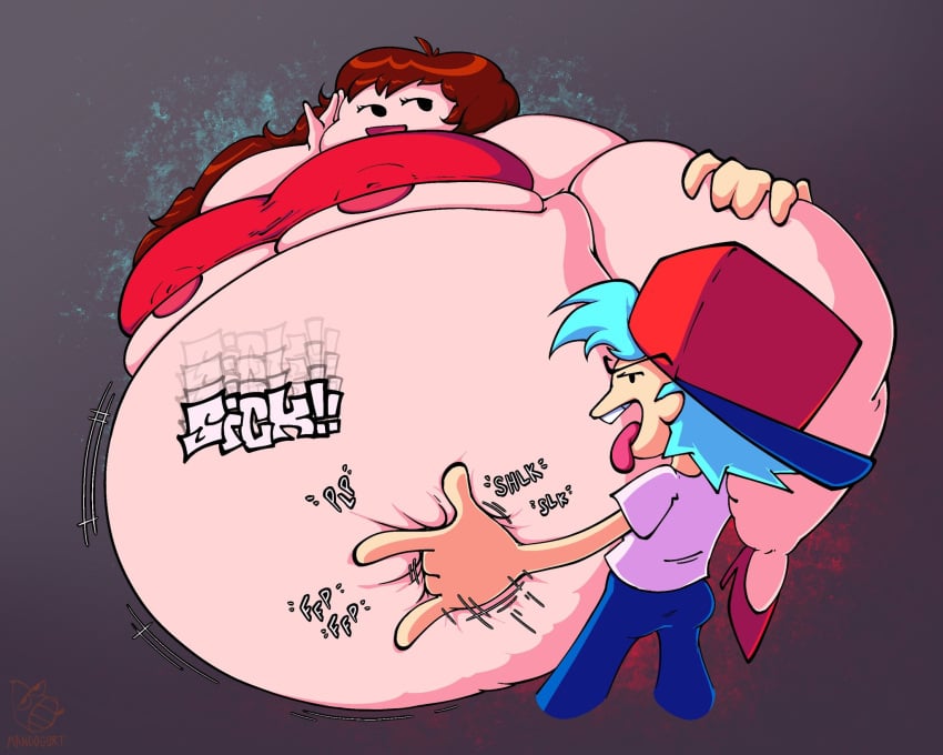 1boy1girl 1girls alternate_ass_size alternate_body_type alternate_breast_size backwards_baseball_cap barely_contained_breasts bbw belly_bigger_than_body belly_bigger_than_head big_girl blue_hair boyfriend_(friday_night_funkin) brown_hair brunette brunette_hair canon_couple chibi chibi_style chubby chubby_female fat fat_ass fat_female female fingering fingering_belly fingering_partner friday_night_funkin giant_belly girlfriend_(friday_night_funkin) gray_background grey_background hand_on_belly hand_on_head hand_on_thigh larger_female male male_holding_female mangogurti navel_play no_background obese plump plump_belly plump_thighs pumps red_dress red_shoes shlick simple_background simple_eyes smaller_dom_larger_sub smaller_male ssbbw thick_thighs thunder_thighs thunderthighs tongue tongue_out touching_belly tubby underboob