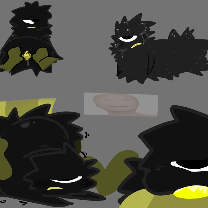 blowjob colorbox_(mustard) creature cum_on_face duckjelly_(character) gulp jelly londog_(colorbox_mustard) pounding_pussy pussy_spreading