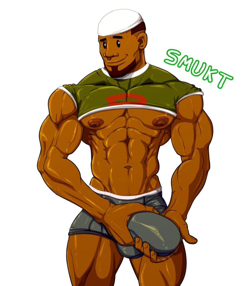 abs areolae beanie biceps big_penis bulge crop_top dark-skinned_male dark_skin dj_(tdi) flaccid goatee huge_cock male male_only muscles muscular muscular_male navel nipples penis penis_bulge smukt solo solo_male tagme total_drama_island trunk