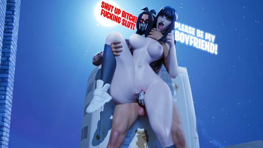 1boy 1girls breasts charlotte_(fortnite) cock_in_pussy dominant_male english_text epic_games female_focus female_penetrated fortnite goth goth_girl gothic gray_skin hand_on_leg hand_on_neck hetero hetero_sex heterosexual holding_another's_leg holding_neck leg_held_up leg_lift leg_up male/female male_penetrating male_penetrating_female penis_in_pussy rough_sex sex straight straight_sex text tongue tongue_out toshiyuki_(ya_path) vaginal vaginal_penetration vaginal_sex ya_path