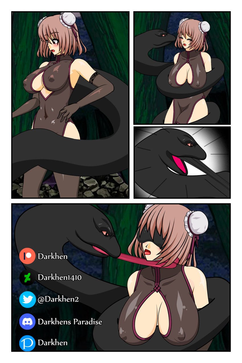 1girls comic darkhen1410 koooon_soft koooonsoft_witch_girl snake tagme