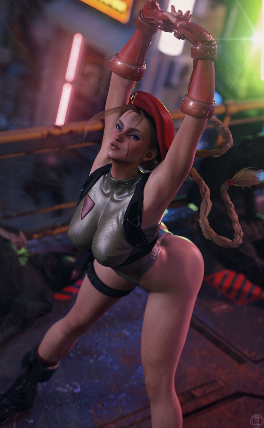 1female 1girls 1woman 3d 3d_(artwork) 3d_model blonde blonde_female blonde_hair blonde_hair_female blue_eyes cammy_stretch cammy_white capcom female female_focus female_human female_only girl girl_only greengiant3d leotard light-skinned_female light_skin long_pigtails looking_at_viewer outdoors scar_on_face smile smiling_at_viewer solo solo_female solo_focus street_fighter street_fighter_6 woman