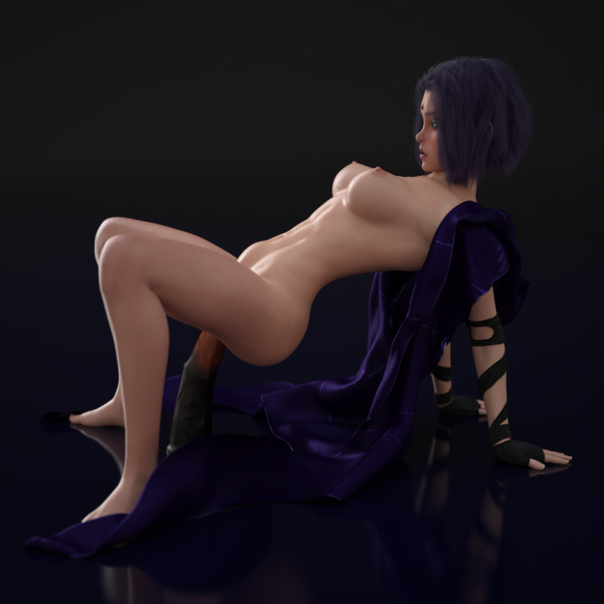 1girls 3d 3d_(artwork) abs areolae arm_band armband ass ass_visible_through_thighs athletic bare_legs bare_midriff barefoot blush bottomless breasts busty cape clitoris dc dc_comics dildo dildo_sitting erect_nipples eyeliner eyeshadow female female_focus female_only fingerless_gloves goth hold_(artist) labia mascara masturbating masturbation medium_breasts navel nipples nude pinup pose posing purple_hair pussy rachel_roth raven_(dc) short_hair solo tagme teen_titans thick_thighs topless vagina vaginal_insertion vaginal_penetration vaginal_sex wide_hips