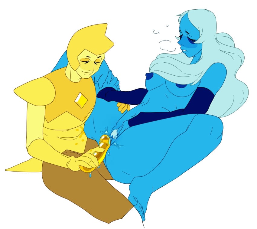 blue_diamond_(steven_universe) breasts cartoon_network diamond_authority dildo dildo_in_pussy gem_(species) ruthion69 steven_universe teasing vibrator yellow_diamond_(steven_universe) yuri