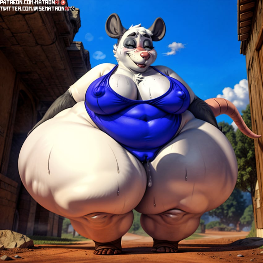 1girls 4k ai_generated anthro bbw belly breasts chubby chubby_anthro chubby_belly chubby_female fat female female female_anthro female_focus female_only furry highres hips huge_ass huge_hips hyper hyper_thighs massive_thighs matronai_(artist) milf mother obese obese_anthro obese_female opossum overweight overweight_anthro overweight_female patreon patreon_username pinup poppy_opossum poppy_opossum_(character) rodent solo solo_female solo_focus ssbbw stable_diffusion swimsuit tail thick thick_ass thick_legs thick_thighs thighs twitter_username wide_hips