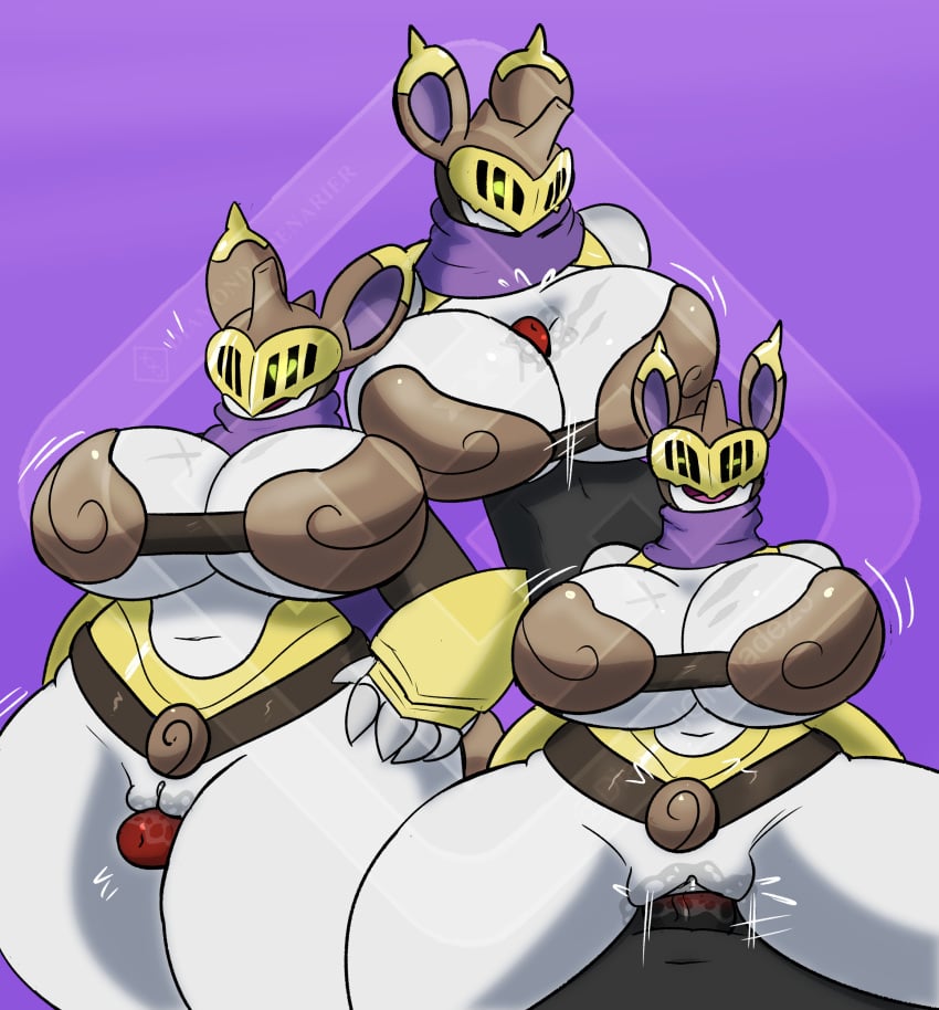 absurd_res aegislash anthro armor breast_play breasts clothed clothed/nude clothed_female_nude_male clothed_sex clothing cowgirl_position cybernetics cyborg demon dg25_zeke_(diamondgrenadier) diamond_grenadier duo female from_front_position fusion generation_1_pokemon generation_6_pokemon hi_res machine male male/female nidoqueen nintendo nude on_bottom on_top paizuri pokemon pokemon_(species) pokemon_fusion pussy_job sex thigh_sex titfuck titfuck_under_clothes titjob