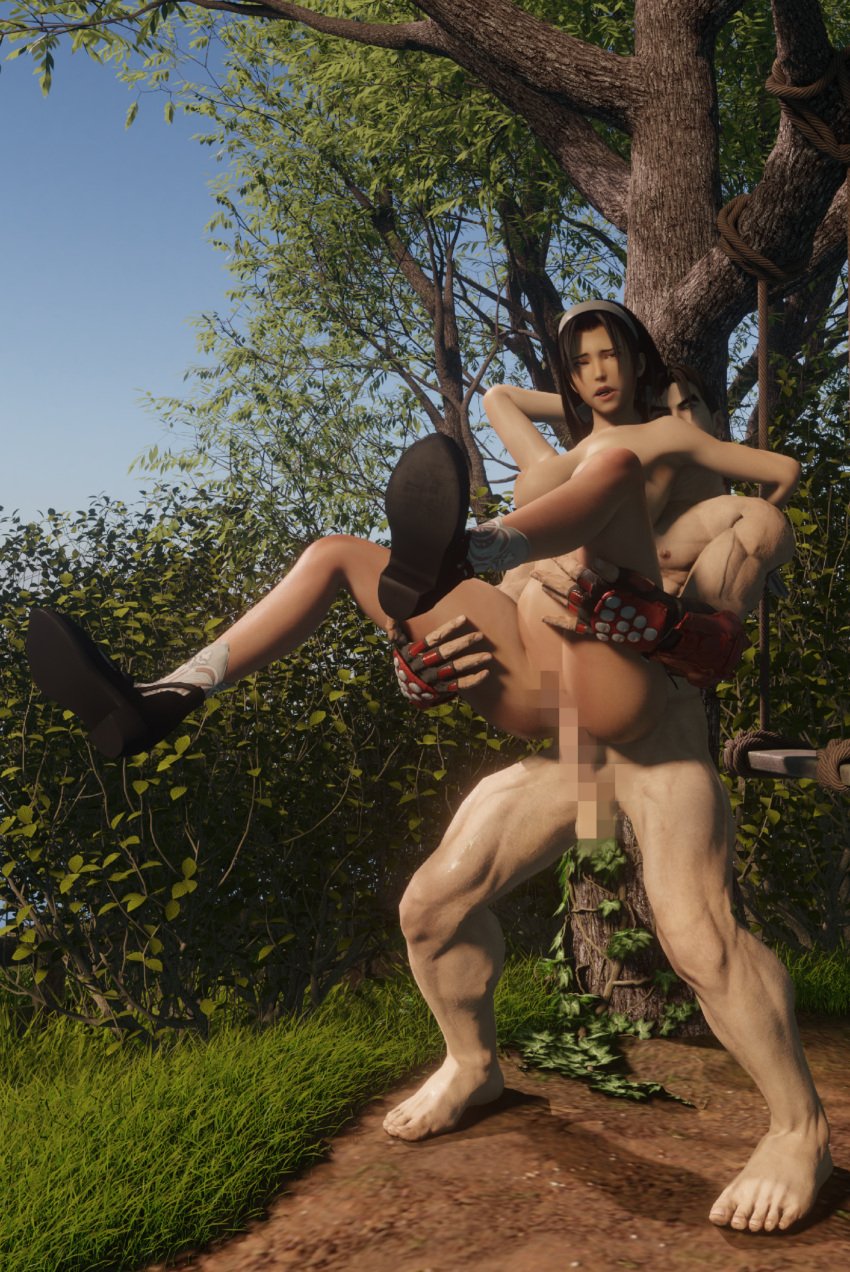 3d artist_request black_hair forest hand_on_head holding incest jun_kazama kazama_jin kazama_jun mother_and_son nude penis tekken tekken_8 unseen_male_face vaginal_penetration