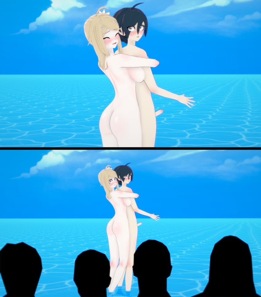 3d akamatsu_kaede ass beach breasts clueless completely_nude completely_nude_female completely_nude_male danganronpa danganronpa_v3 daydreaming embarrassed embarrassed_nude_female embarrassed_nude_male enf enm koikatsu large_breasts nude_female_nude_male penis saihara_shuuichi seaside thick_ass ultimateenf