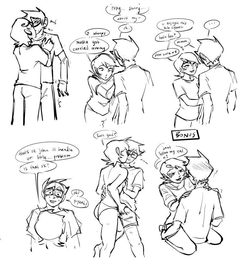 homestuck homestuck^2 implied_erection john_egbert roxy_lalonde saintmacuil