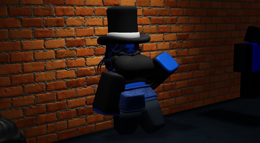 1girls 3d alleyway big_breasts blue_skin blue_skinned_female brick_wall clothed clothes female gyatinator hoodie looking_at_viewer oc roblox roblox_studio robloxian self_upload shorts socks sophia_(gyatinator) spotlight tagme thick_thighs top_hat tophat wall wave