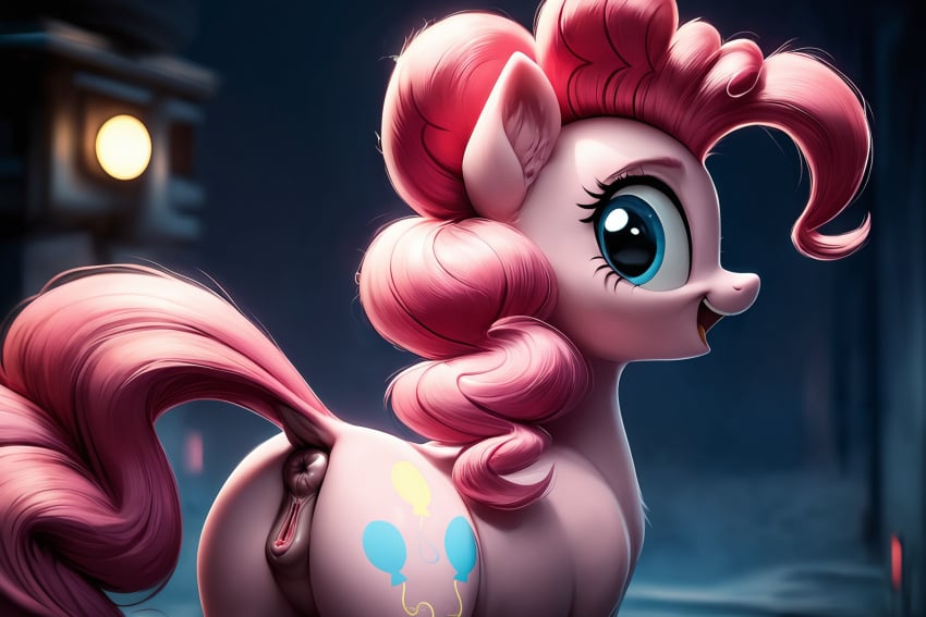 ai_generated animal_genitalia animal_pussy anus ass cutie_mark dock earth_pony equid equine equine_genitalia equine_pussy feral friendship_is_magic fur hasbro horse my_little_pony pink_body pink_fur pinkie_pie_(mlp) pony pussy tail