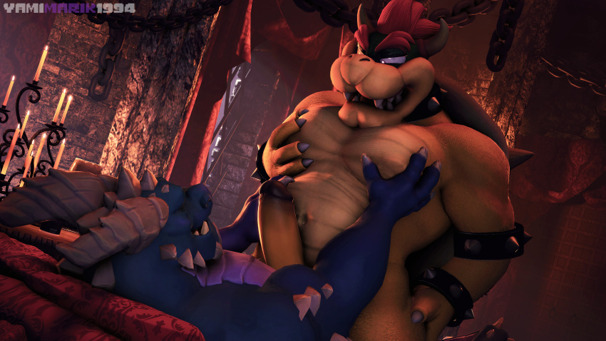 16:9 2019 3d 3d_(artwork) absurd_res activision anal anal_sex anthro anthro_on_anthro anthro_penetrated ass bara barazoku biceps bowser bubba_(spyro) candle chains claws collar cowgirl_position digital_media_(artwork) dragon duo erection eye_contact fingers hair hi_res horn humanoid_penis inside koopa looking_at_another male male/male male_only male_penetrated male_penetrating male_penetrating_male manly mario_(series) muscular muscular_male nintendo nude on_top penetration penis pillow red_eyes red_hair scalie sex smile source_filmmaker spikes spyro_reignited_trilogy spyro_the_dragon tapestry video_games yamimarik1994