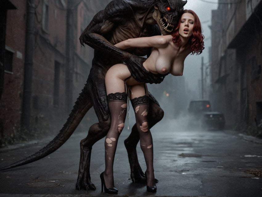 ai_generated feral_on_female feral_on_human interspecies lizardman noone3d zoophilia