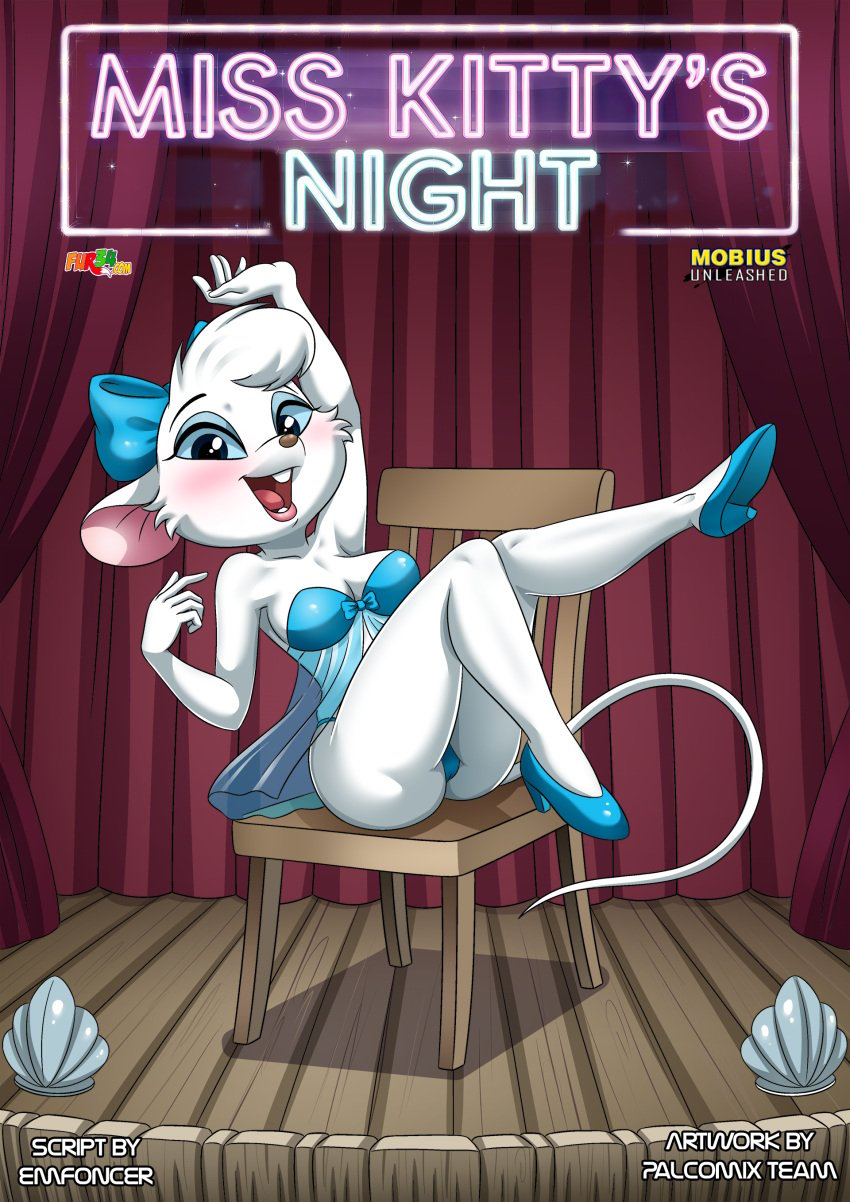 1girls anthro ass bbmbbf blush breasts buckteeth comic cover_page disney female female_only fur34 furry looking_at_viewer miss_kitty's_night_(comic) miss_kitty_mouse mouse open_mouth palcomix rodent solo teeth the_great_mouse_detective tongue