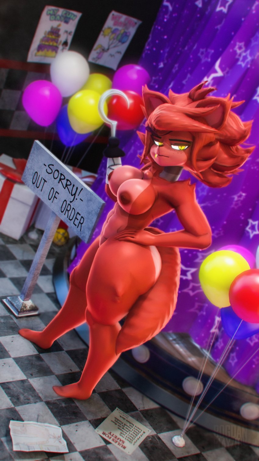 3d bagoplayzitiv big_ass big_breasts big_butt fexa fexa_(cally3d) five_nights_at_freddy&#039;s fnaf foxy_(cally3d) foxy_(fnaf) solo source_filmmaker