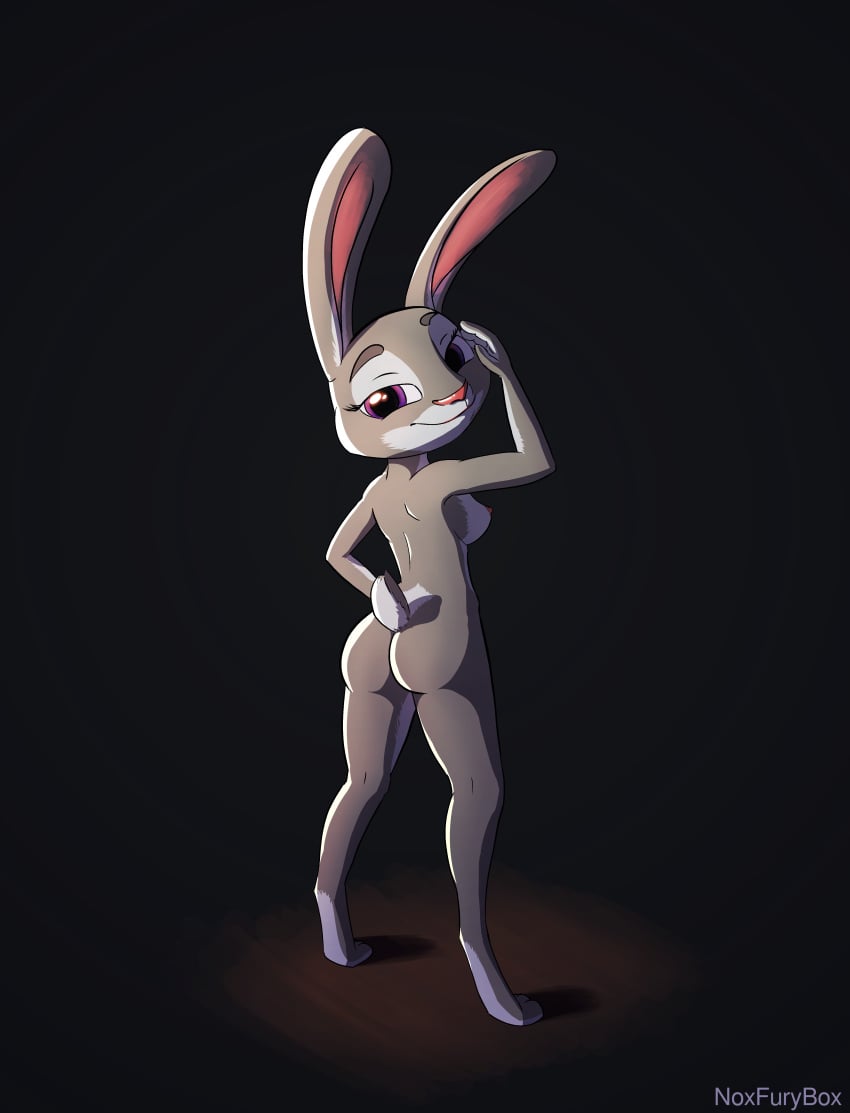 absurd_res anthro ass breasts disney female hi_res judy_hopps lagomorph leporid mammal nipples noxfurybox nude rabbit solo zootopia