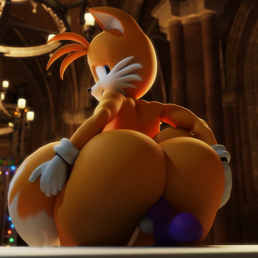 3d blender bouncing_ass dildo dildo_in_ass femboy looking_back ncoughar sonic_(series) sonic_the_hedgehog_(series) tails tails_the_fox