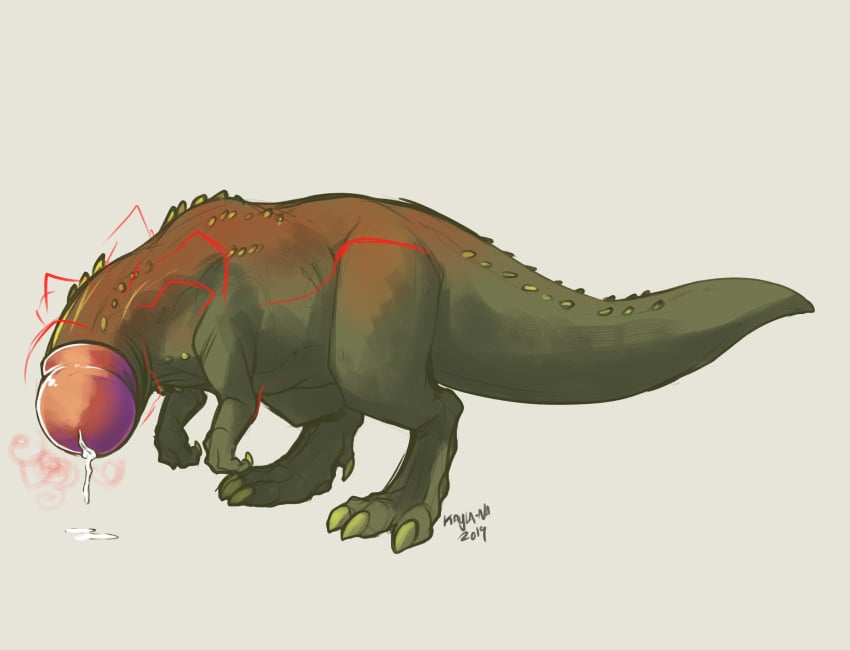 2019 anthro bodily_fluids brute_wyvern capcom conditional_dnp cum deviljho dinosaur genital_fluids hi_res humanoid_penis kayla-na male male_only meme monophallia monster_hunter monster_hunter_3 penis penis_body penis_head reptile scalie source_request theropod video_games