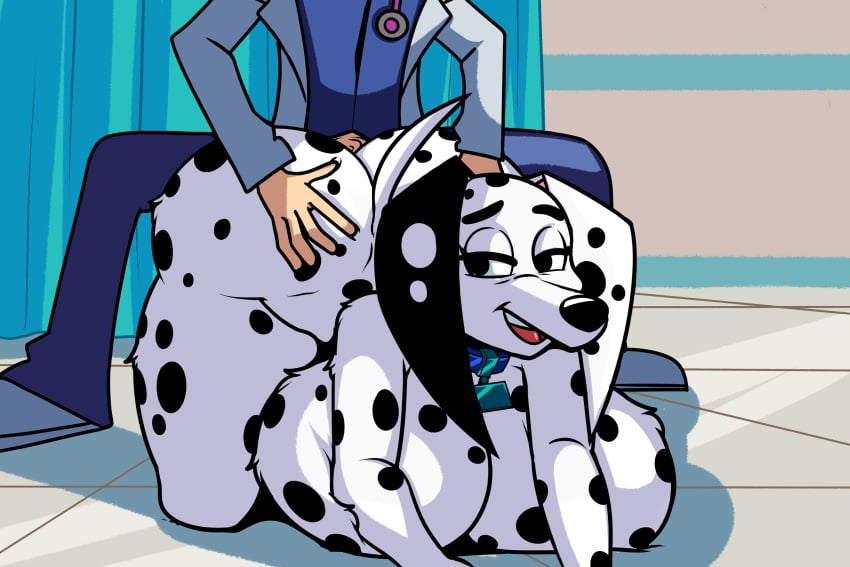 101_dalmatian_street 101_dalmatians all_fours ambiguous_penetration anthro anthro_penetrated anthrofied ass big_breasts big_butt black_body black_fur breasts canid canine canis cheating cheating_wife collar dalmatian delilah_(101_dalmatians) disney doggy_style domestic_dog duo female female_focus from_behind_position fur hi_res huge_breasts human human_on_anthro human_penetrating human_penetrating_anthro hypergal interspecies male male_human/female_anthro male_on_anthro mammal milf mother multicolored_body multicolored_fur nude partial_male penetration sex solo_focus straight two_tone_body two_tone_fur white_body white_fur