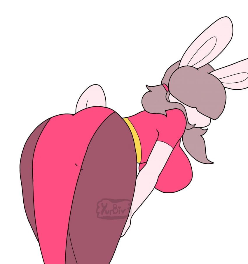 animation_meme_community artist_upload bunny_ears bunny_girl butt cute digital_media_(artwork) furry outfit pink_body yurbiv