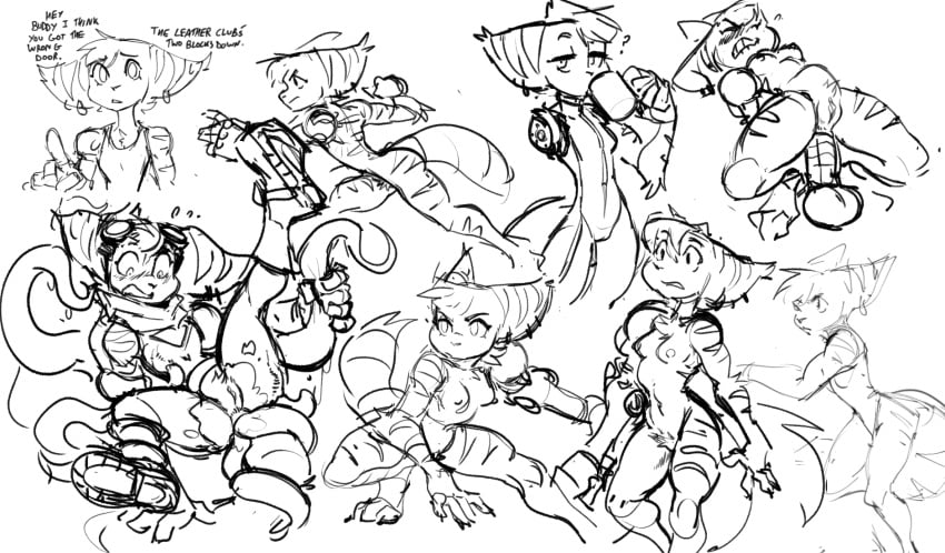 anal anal_insertion anal_sex anthro boots crouching digital_media_(artwork) edit female furry guoh lombax mechanical_arm mug multiple_poses nipples nude pussy ratchet_and_clank ratchet_and_clank:_rift_apart restrained rivet_(ratchet_and_clank) sketch stomach_bulge tentacle tentacle_rape tentacle_sex torn_clothes