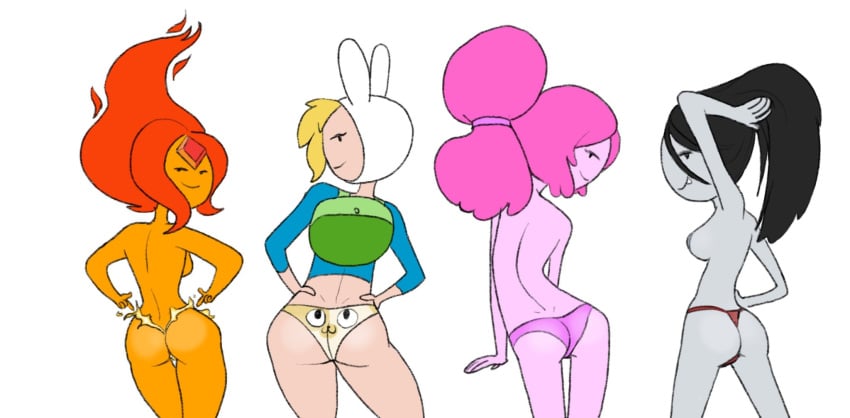 5girls adventure_time ass backpack bag big_ass big_butt black_hair blonde_hair blue_skin breasts butt cake_the_cat cartoon_network casual casual_underwear clothing fat_ass fat_butt feline female female_only fionna_the_human_girl fionnly47 flame_princess huge_ass huge_butt human looking_at_viewer looking_back looking_back_at_viewer marceline multiple_girls orange_skin pale_skin panties panties_only pink_body pink_hair pink_skin princess_bubblegum red_hair sideboob thick_ass thick_butt topless underwear vampire warner_brothers