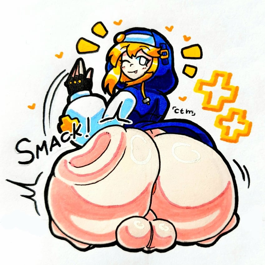 1boy ass ass_bigger_than_head balls ballsack big_ass big_balls big_butt blonde_hair bottom_heavy bottom_heavy_femboy bottomless bottomless_male bridget fat_ass femboy femboy_focus femboy_only girly guilty_gear guilty_gear_strive hoodie huge_ass huge_butt large_ass large_butt light-skinned_femboy light-skinned_male light_skin looking_at_viewer looking_back male male_only mr.ctm onomatopoeia otoko_no_ko slapping_butt solo solo_focus text thick_ass trap white_background