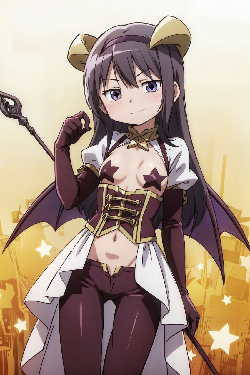 1girls 2024 ai_generated akemi_homura black_hair cosplay crossover dominatrix female female_focus female_only femdom goodmorningmado hiiragi_utena long_hair magia_baiser mahou_shoujo_madoka_magica mahou_shoujo_ni_akogarete puella_magi_madoka_magica solo solo_female solo_focus very_long_hair