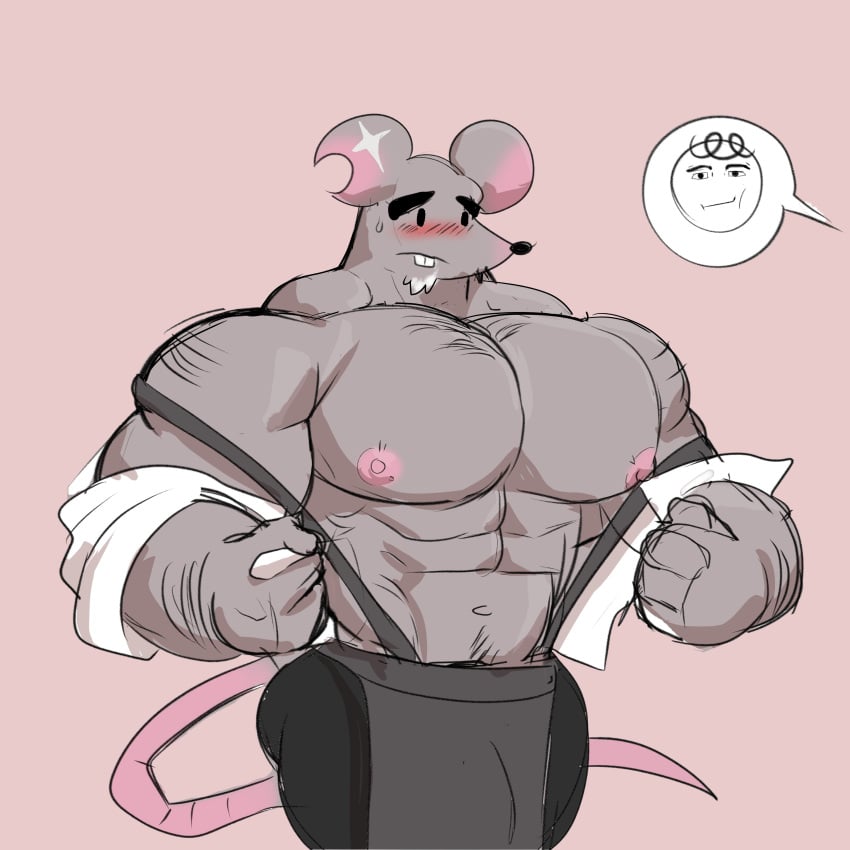 bara bara_ass bara_tiddies bara_tits barazoku bashful big_ass big_balls big_breasts big_butt big_nipples big_penis big_thighs blush blush_lines breasts cheesemaster_(cookie_run) chef cloud comission cookie_run demondragoncyan grey_body grey_fur grey_hair himbo long_tail male male_only man_tits man_titties muscular muscular_arms muscular_legs muscular_male muscular_pecs muscular_thighs nipples pancake_nipples pecs pectorals rat roblox_face shy tail