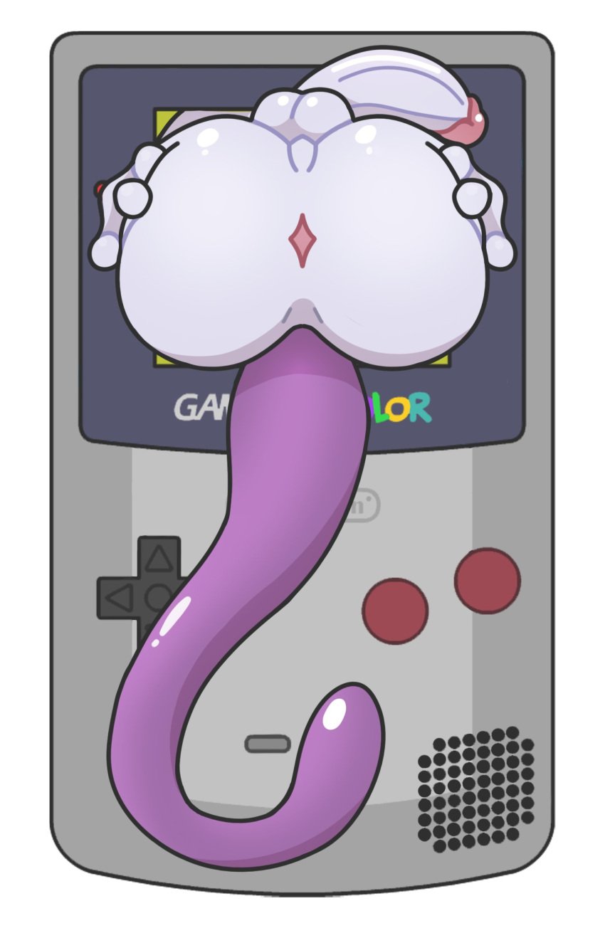 2023 3_fingers anthro anthro_only anus ass ass_focus backsack balls big_butt big_penis bubble_butt circumcised fingers game_boy_color game_boy_family gay generation_1_pokemon genitals glans half-erect hand_on_butt hand_on_own_butt hi_res humanoid_genitalia humanoid_penis legendary_pokemon long_tail male male_only mewtwo nintendo palchamon penis perineum pink_anus pink_glans pokemon pokemon_(species) presenting presenting_hindquarters presenting_penis purple_body purple_skin purple_tail rear_view simple_background solo solo_male spread_anus spread_butt spreading tail through_screen white_background white_balls white_butt white_penis white_perineum