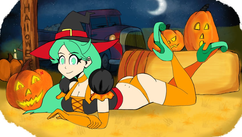 animated artist_request ass character_request dream_jack girl halloween happy happy_sex lying lying_down moving moving_ass night oc orange_panties original original_character panties pistach-wich pumpkin sex truck witch witch_hat