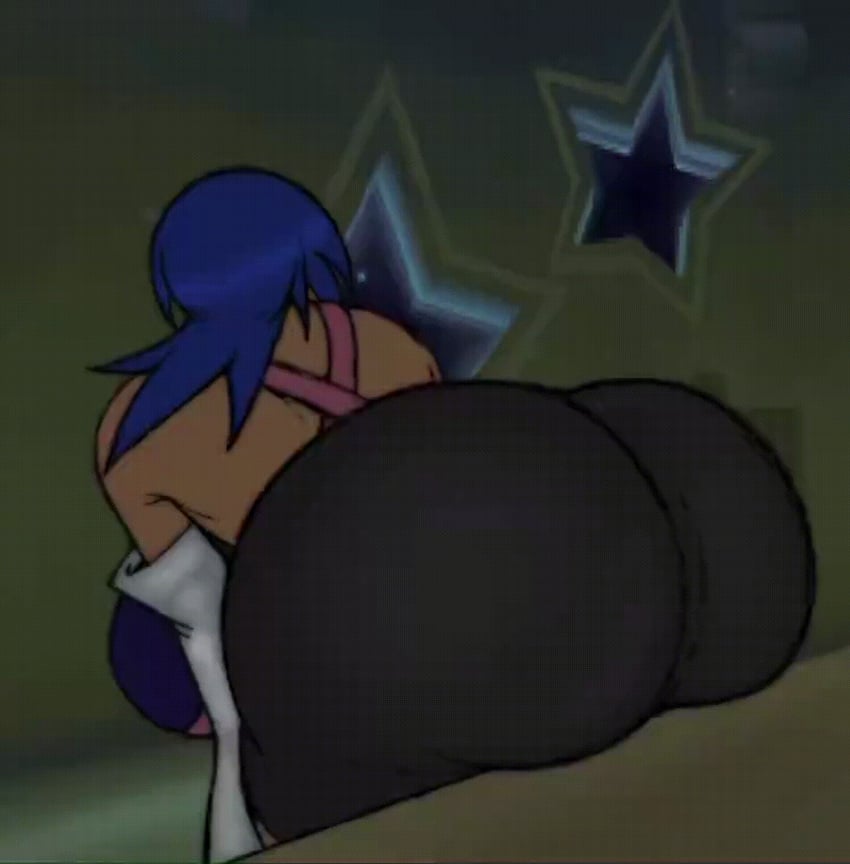 1girls animated aqua_(kingdom_hearts) big_ass kingdom_hearts shorts sitting sketchydrawin thick_thighs twerking