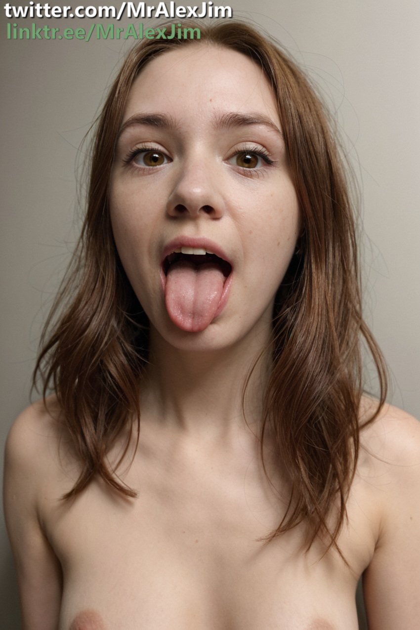 ahe_gao ahe_gao ai_generated alexjim amy_pond celebrity doctor_who karen_gillan tongue tongue_out